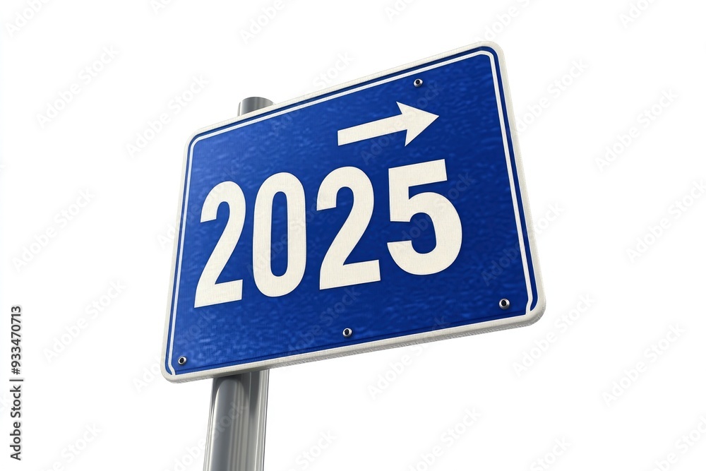Blue road sign with text Blue road sign with text