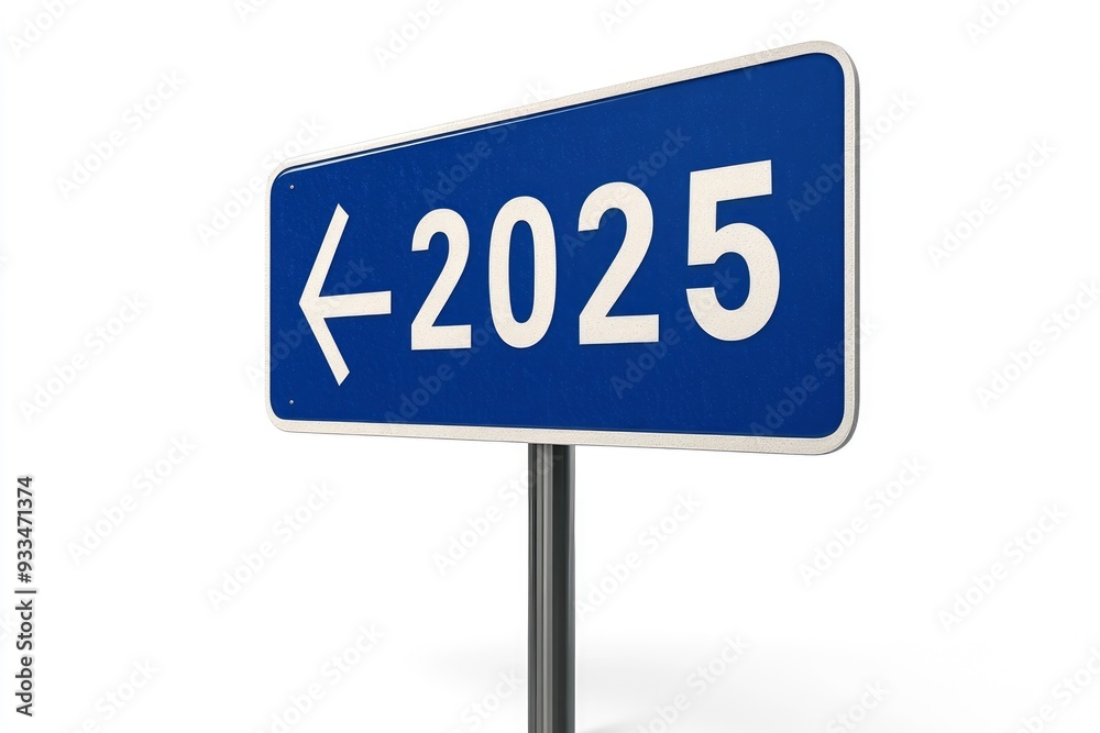 Blue road sign with text Blue road sign with text