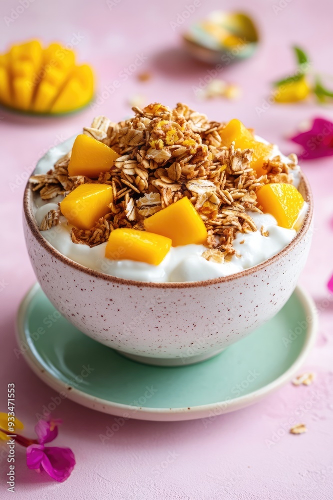 Granola with Yogurt and Fresh Mango Granola with Yogurt and Fresh Mango