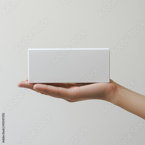 White Box in Hand.
