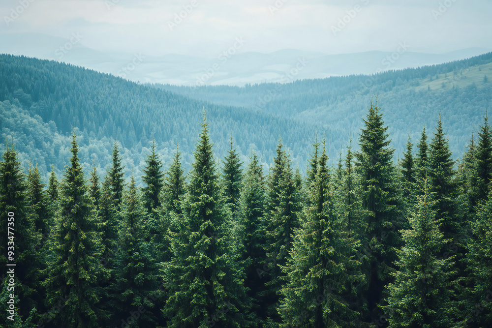 spruce forest landscape background for banner design spruce forest landscape background for banner design