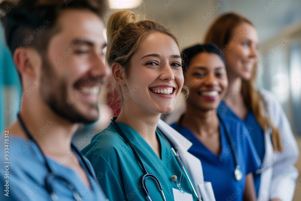 Group of diversity male, female doctor and nurse at the hospital. Occupation and diverse concept Group of diversity male, female doctor and nurse at the hospital. Occupation and diverse concept