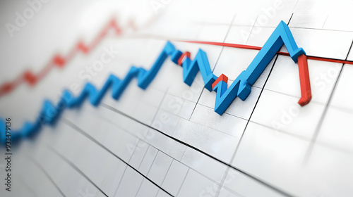 stock market indIndian stock market growth graph chart. 3d illustration..