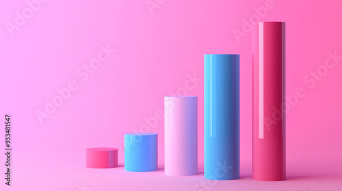 3d rendering colourful bar graph. Free Download 3d rendering colourful bar graph. - GFXLoad