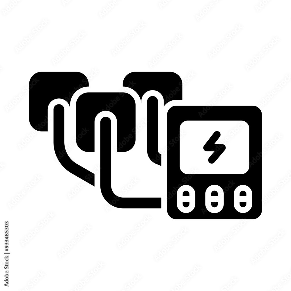 Electrotherapy glyph icon Electrotherapy glyph icon