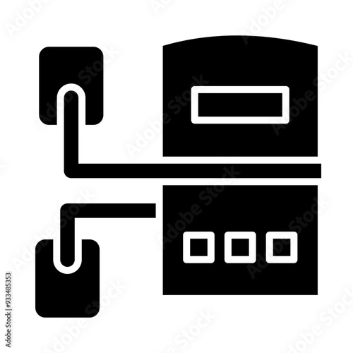 TENS Machine glyph icon