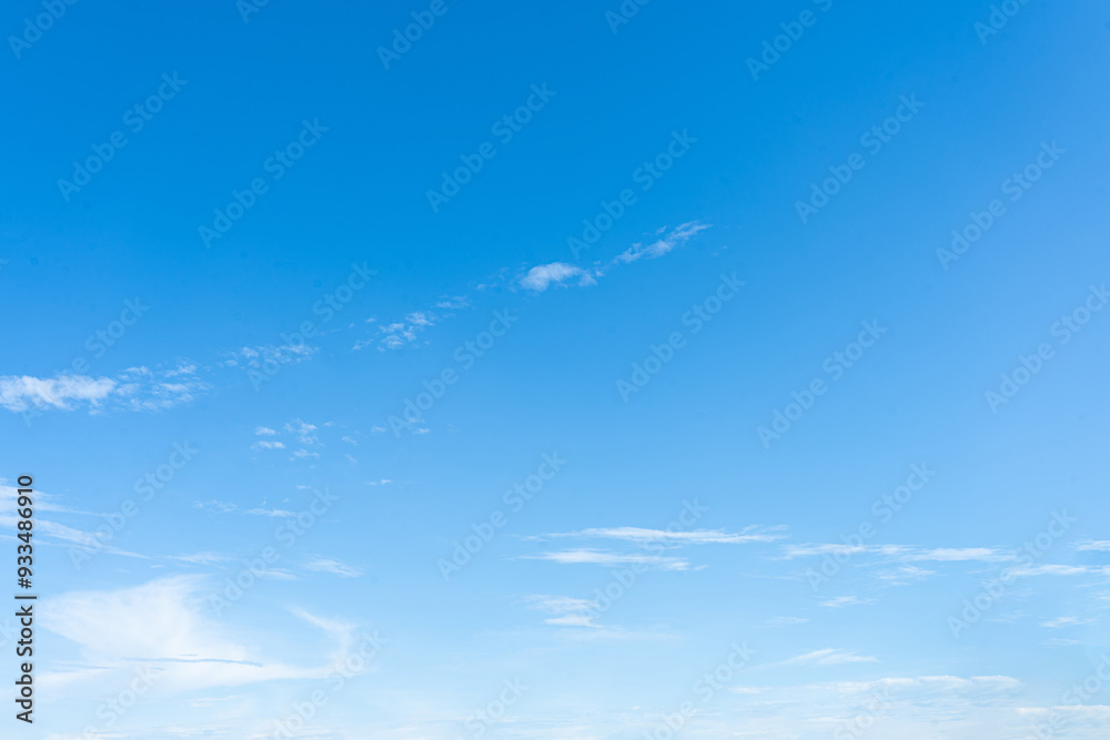 Beautiful blue sky with fluffy white clouds on a sunny day Beautiful blue sky with fluffy white clouds on a sunny day