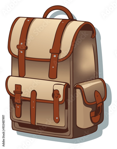 Illustration of fancy expensive backpack