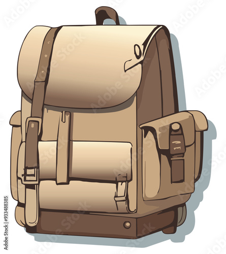 Illustration of fancy expensive backpack