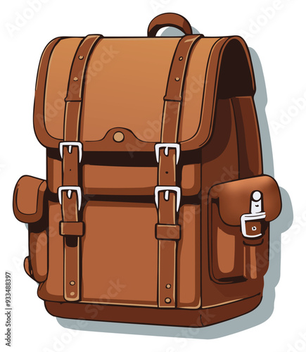 Illustration of fancy expensive backpack