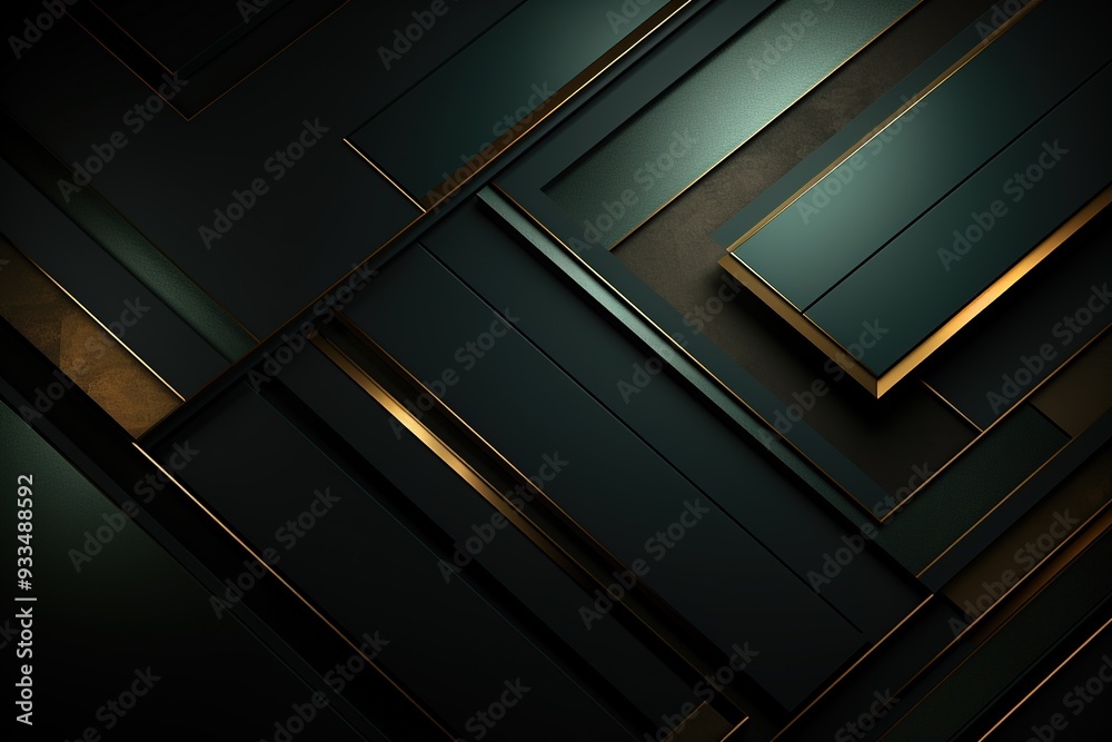 Abstract black and gold geometric pattern. Abstract black and gold geometric pattern.