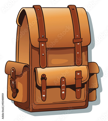 Illustration of fancy expensive backpack