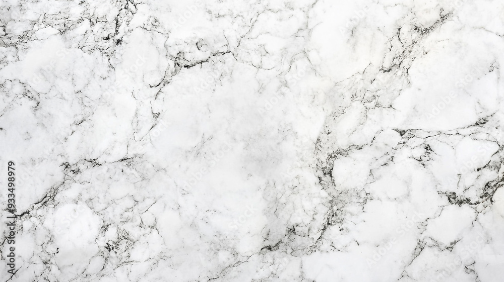 White marble surface with gray veining and polished finish in natural light White marble surface with gray veining and polished finish in natural light