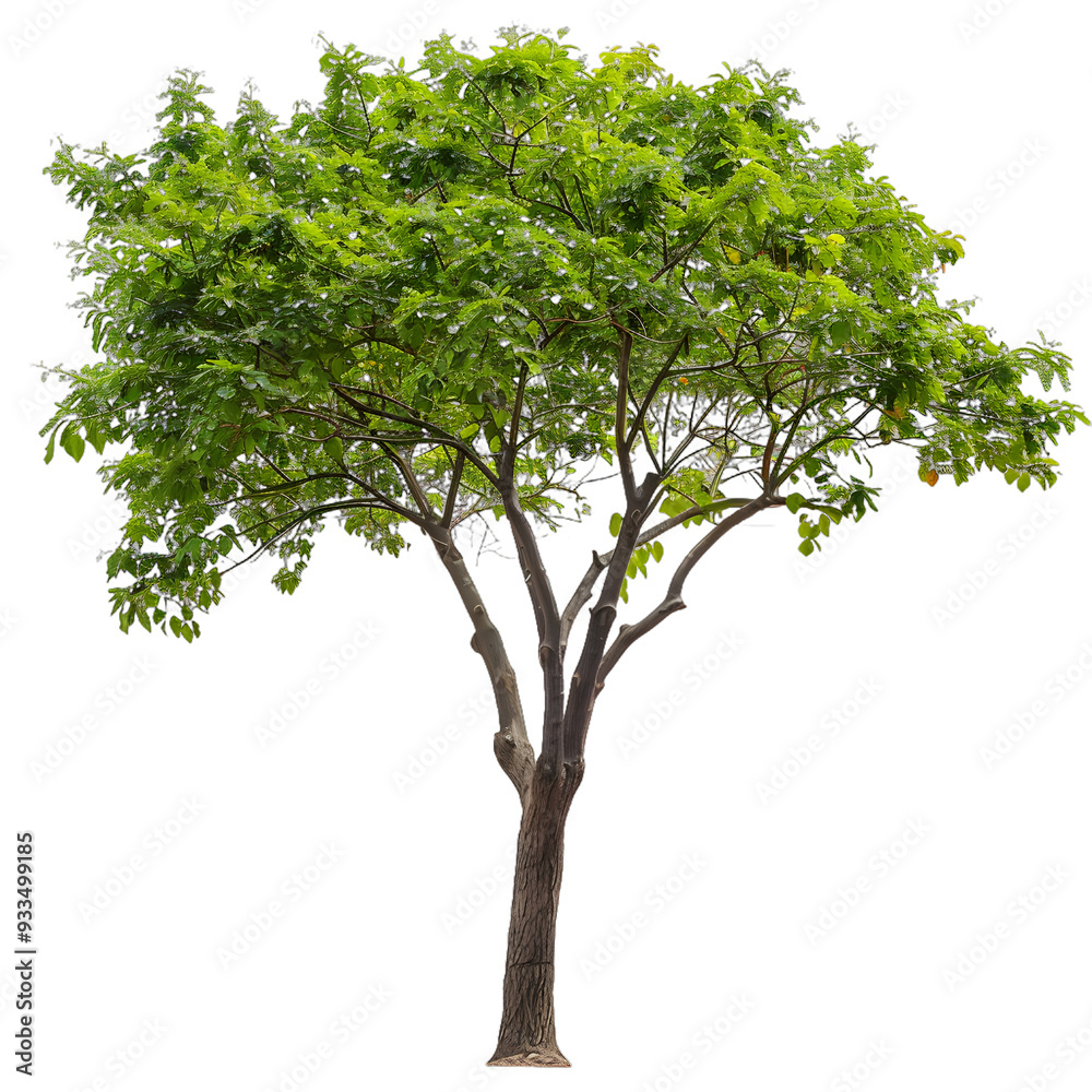 Obraz premium [Transparent Background PNG]Isolated Green Tree On White Background