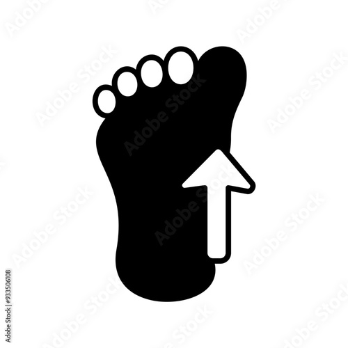 green footprint arrow