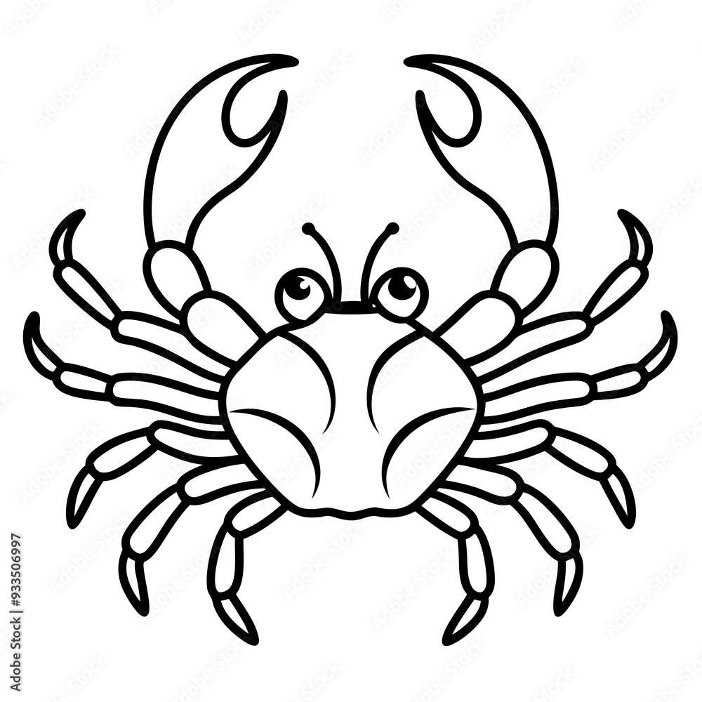 Crabs line art vector illustration Crabs line art vector illustration