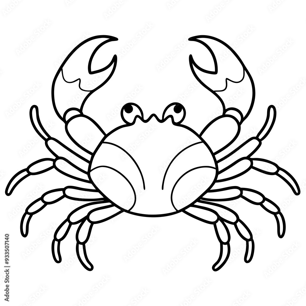 Crabs line art vector illustration Crabs line art vector illustration