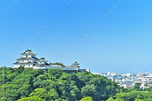 Fotografie 青空の下　和歌山城の風景　和歌山県和歌山市