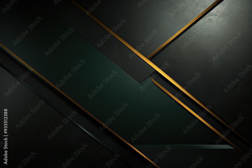 Abstract black background with gold lines. Abstract black background with gold lines.