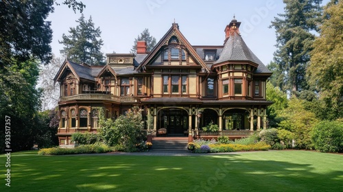 Victorian Mansion with Lush Landscaping