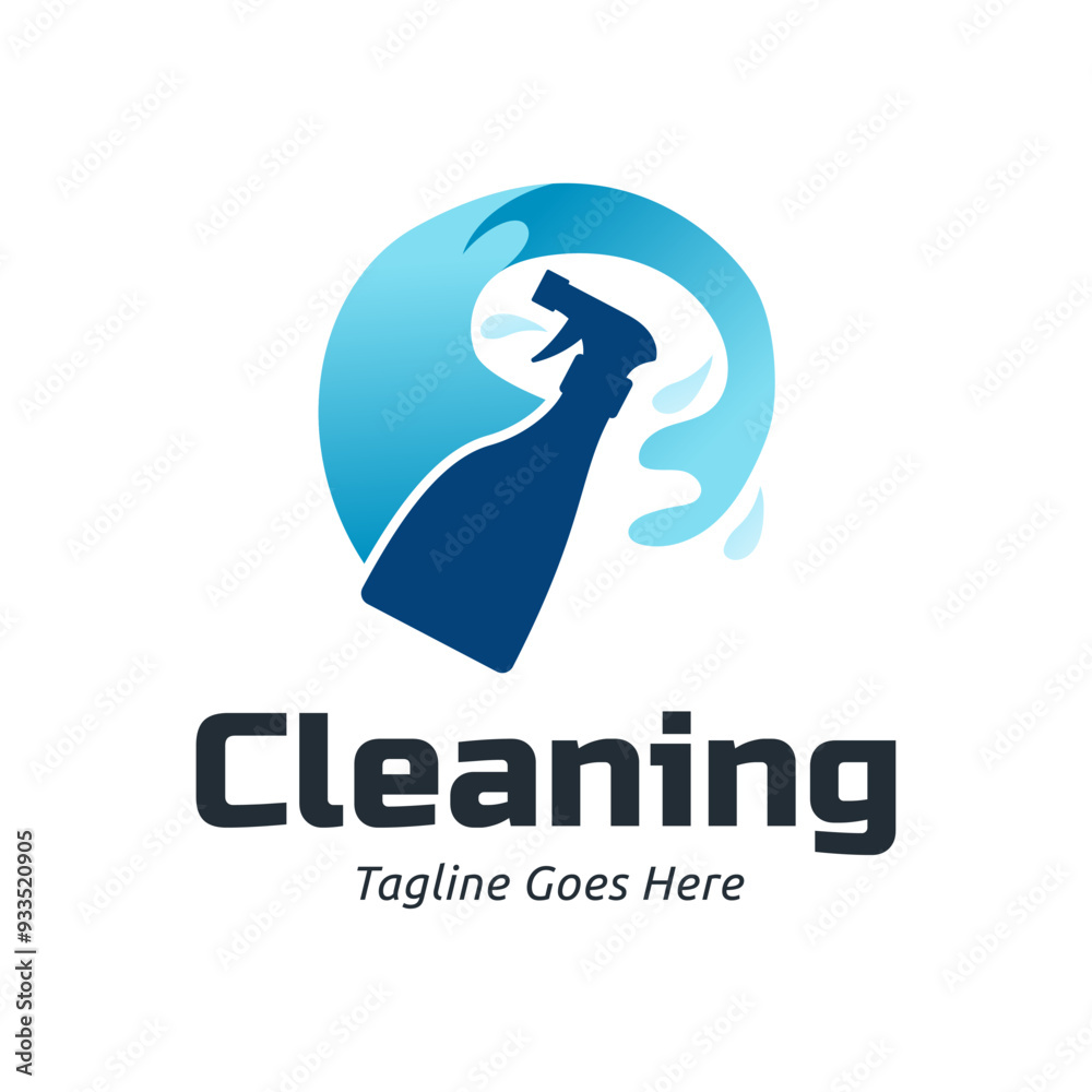 Fototapeta premium Set of Home Cleaning Services Logo Design Vector. Clean spray logo design.