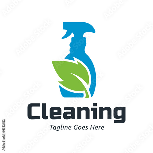 Set of Home Cleaning Services Logo Design Vector. Clean spray logo design.