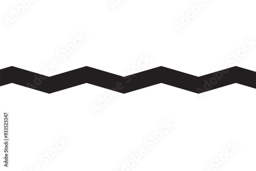 Wave line and wavy zigzag pattern lines. Vector black underlines, smooth end squiggly horizontal curvy squiggles