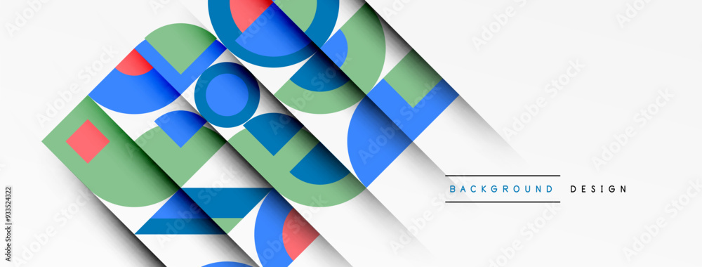 Geometric design abstract background - circles squares Geometric design abstract background - circles squares