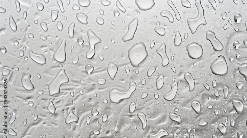 Water drops on a glass surface