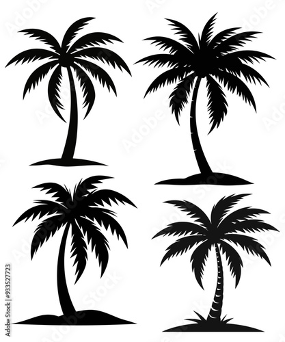 palm trees silhouettes