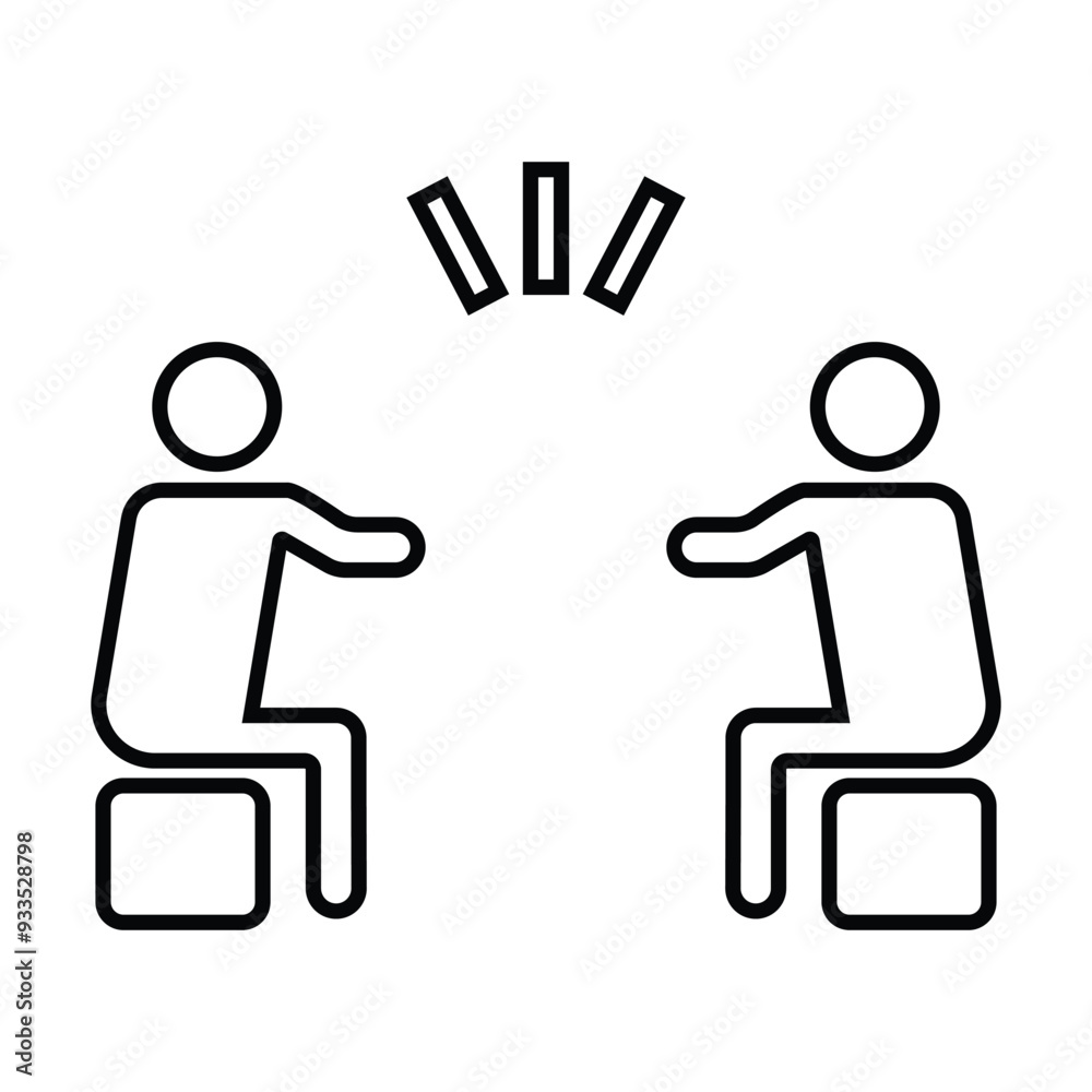 Fototapeta premium people discussing icon