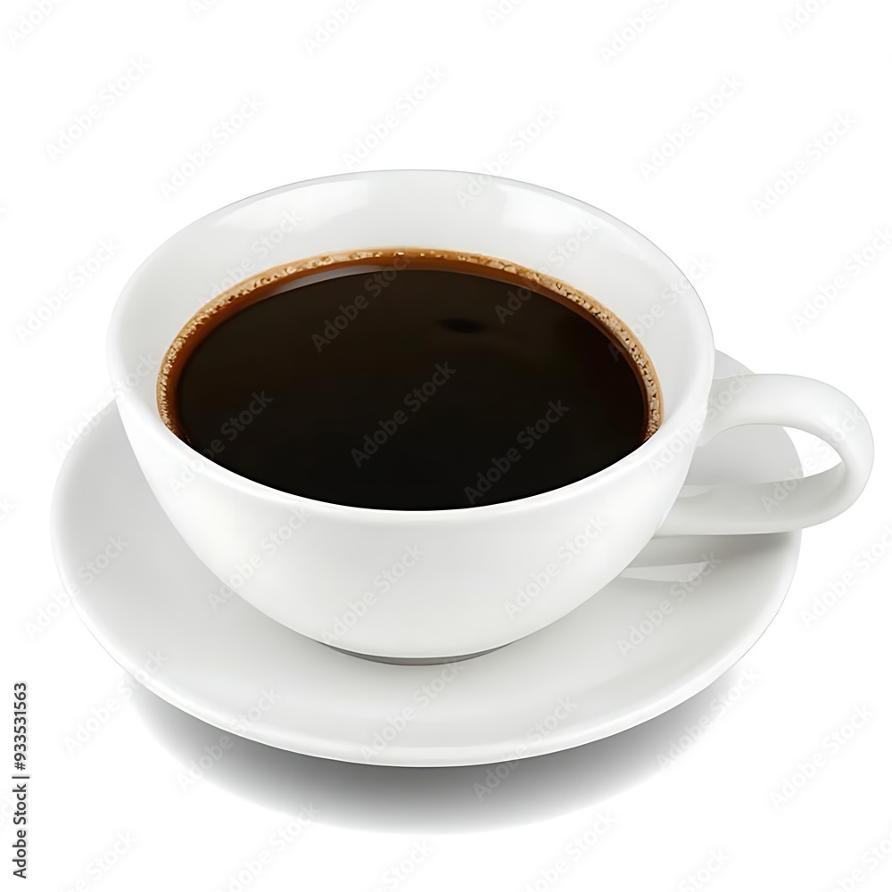 Obraz premium A cup of coffee, illustration, espresso, cappuccino, latte, Americano coffee, coffee with milk