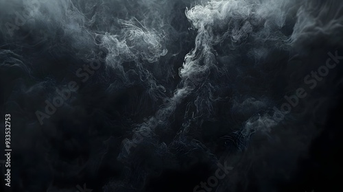 Enigmatic Smoke-like Abstractions in Dark Moody Atmosphere