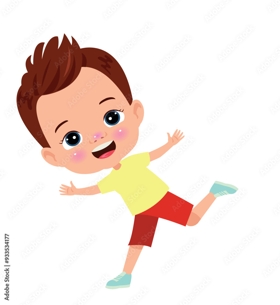 vector illustration of students in different postures vector illustration of students in different postures