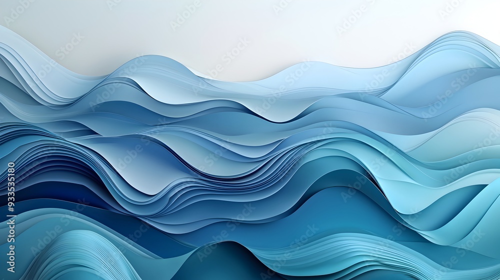 Smooth Gradient of Flowing Waves from Light to Dark,Tranquil and Serene Seascape Smooth Gradient of Flowing Waves from Light to Dark,Tranquil and Serene Seascape