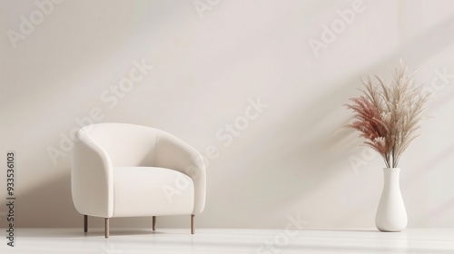 Develop a modern logo for a furniture brand, using simple shapes and a neutral color palette ,free space, with copy space for text