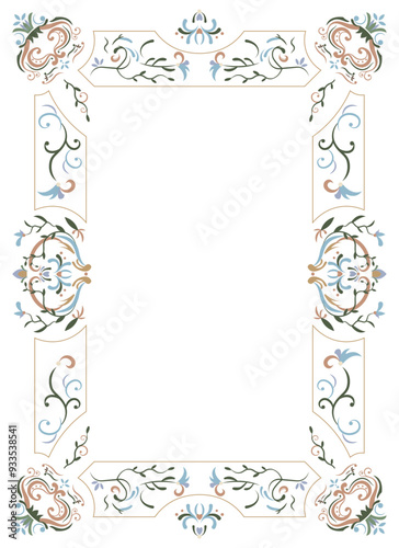 Vintage frame and border. Vector design. Decorative floral ornament. Luxury frames. Suitable for greeting cards, wedding invitations, restaurant menu, royal certificates and graphic design.