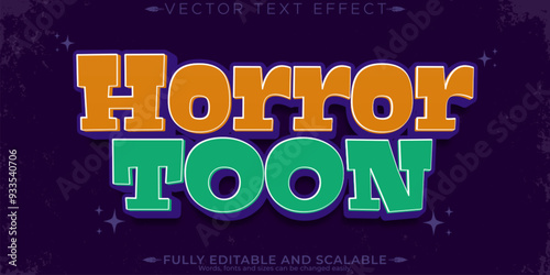 Horror text effect, editable halloween and scary text style
