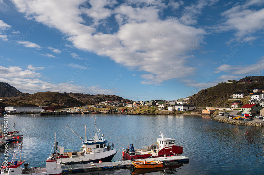 view of the village of Honningsvag, isle of Mageroya, Norway view of the village of Honningsvag, isle of Mageroya, Norway