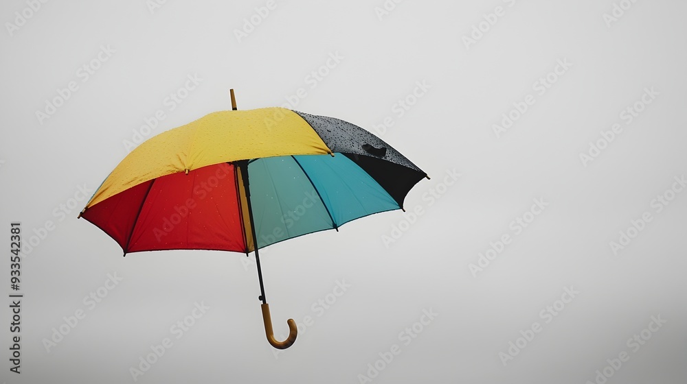 Vibrant Umbrella Gradient Bringing Hope on a Gloomy Day