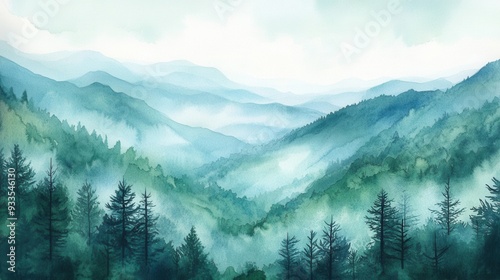 Misty Mountain Landscape