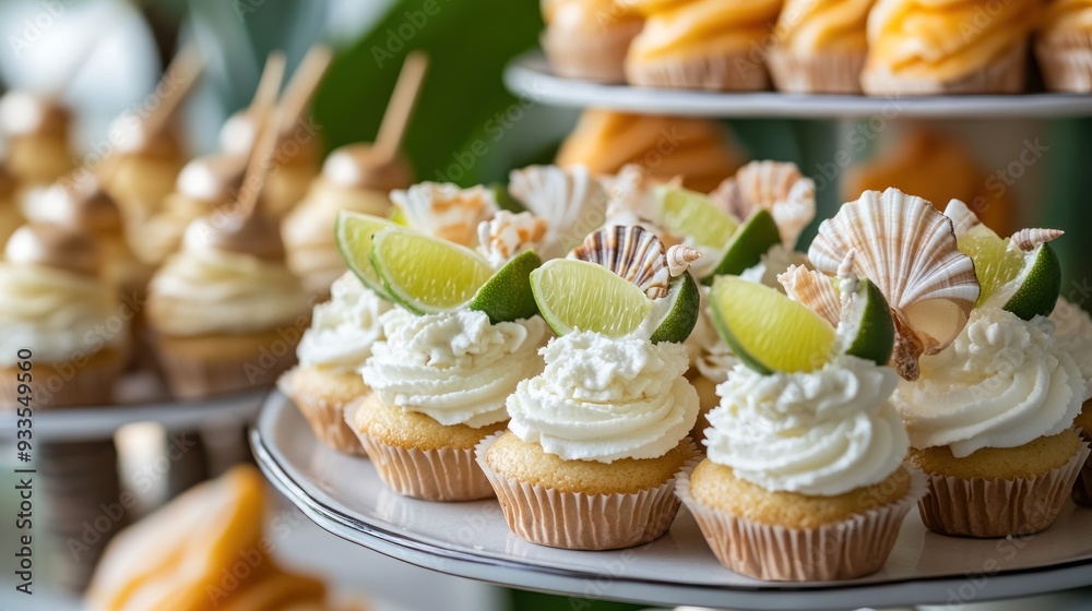 Lime and Shell Cupcakes Lime and Shell Cupcakes