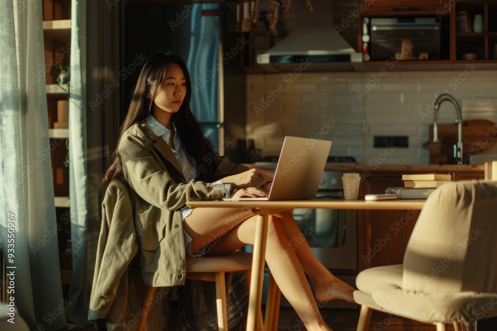 Confident career woman displaying poise and leadership skills. Dynamic young businesswoman poised and modern demeanor. Setting Boundaries Difficult in Remote Work. Confident career woman displaying poise and leadership skills. Dynamic young businesswoman poised and modern demeanor. Setting Boundaries Difficult in Remote Work.