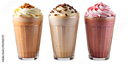 Wallpaper Mural three milkshakes on transparent background Torontodigital.ca
