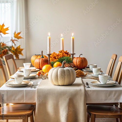 festive table for Thanksgiving