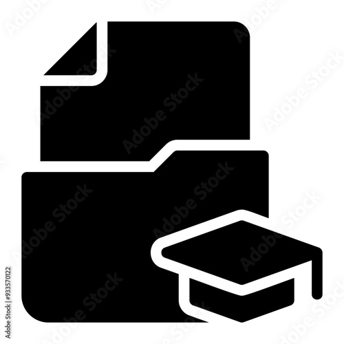 curriculum glyph icon
