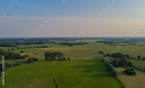 Drohnen Luftaufnahme von diverse Landwirtschaftliche Agrar Felder in Schleswig Holstein Deutschland