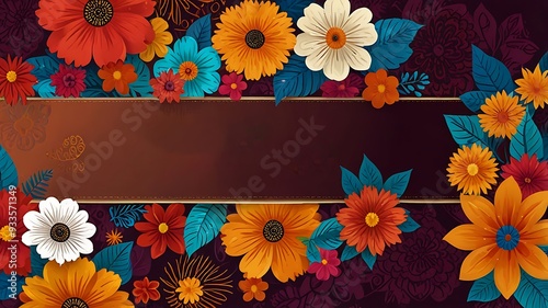 Creative theme of Hispanic Heritage Month flag decoration design style dia de los muerto