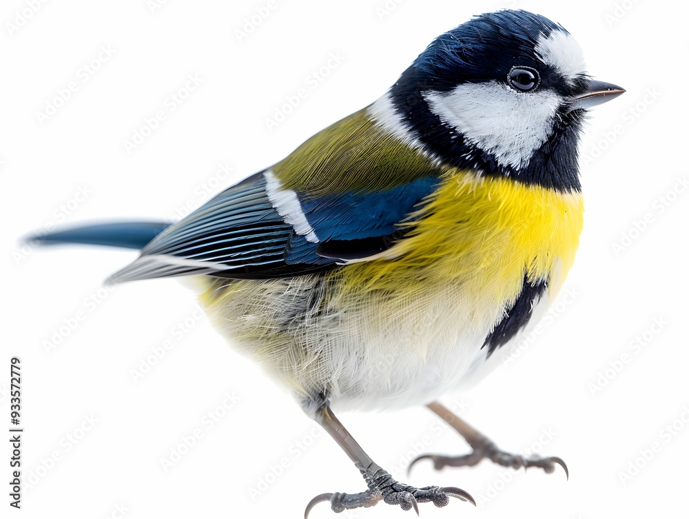 Obraz premium A blue tit perched gracefully on a branch in natural light