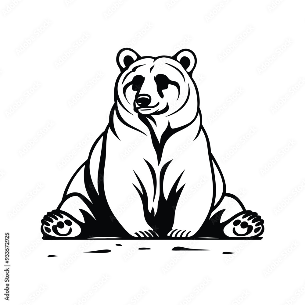 Fototapeta premium Bear vector illustration design